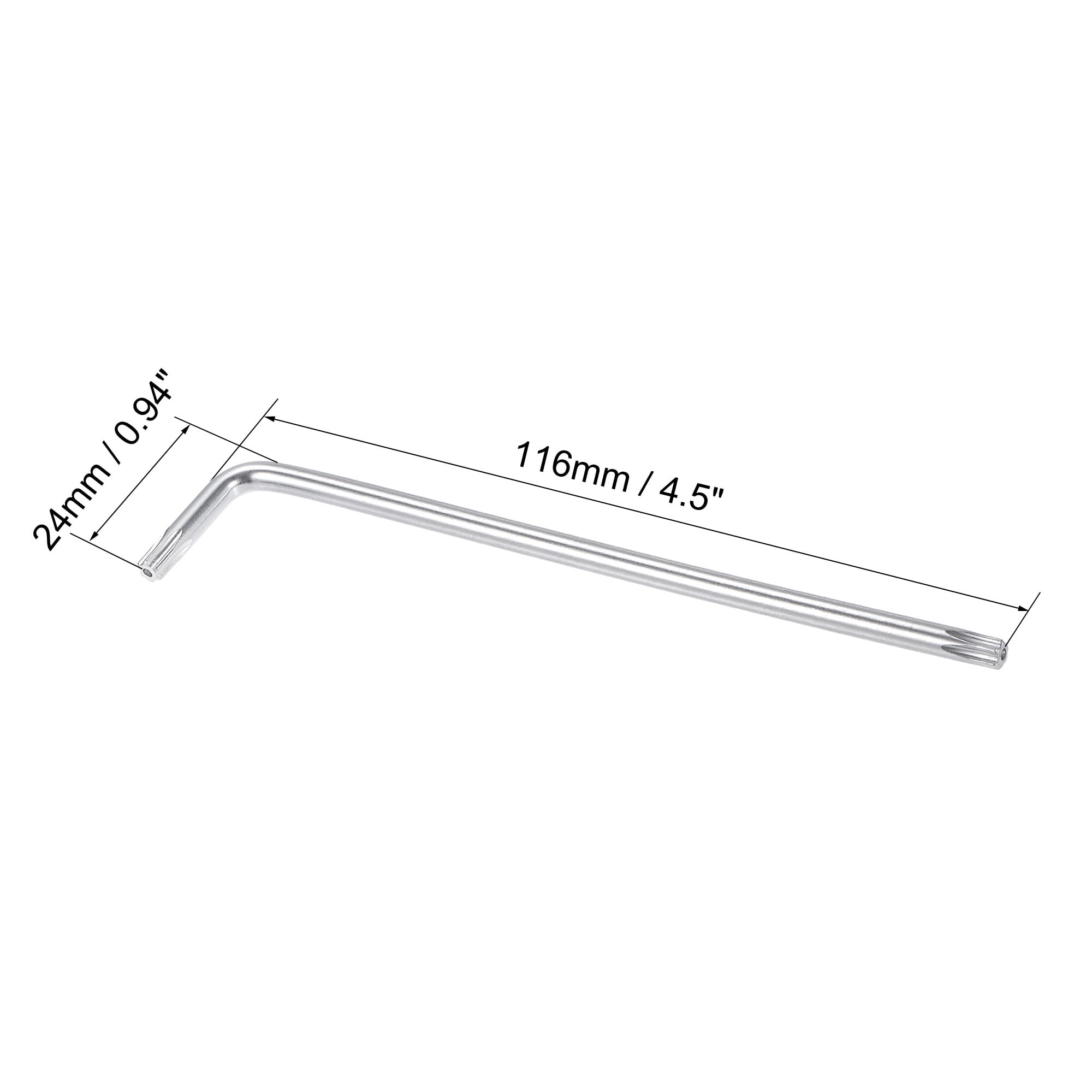 Unique Bargains Anti Tamper Torx Star Key Bit Wrench L-Shape Long Arm CR-V Steel T20