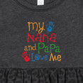 thumbnail image 4 of Inktastic My Nana and Papa Love Me Girls Baby Dress, 4 of 5
