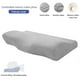 thumbnail image 3 of Almohada cervical para aliviar el dolor de cuello - Almohada de masaje de espuma viscoelástica con funda de algodón refrescante, 50x30x10cm, tamaño estándar, 3 of 7