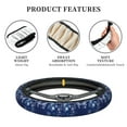 thumbnail image 7 of Cauagu Christmas Blue Print Car Steering Wheel Cover - Universal Car Accessory for Diverse Cars for Steering Wheel with a Diameter of 14.5"-15", 7 of 7