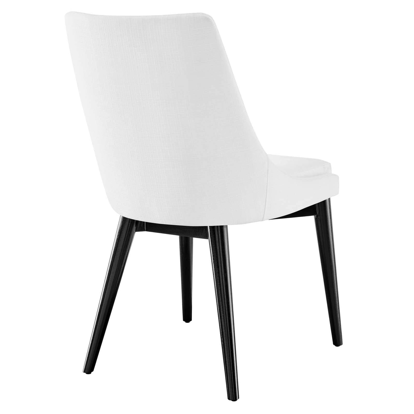 Modway Viscount Polyester Fabric Dining Side Chairs in White (Set of 2)