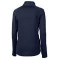 thumbnail image 3 of Women's Cutter & Buck  Navy Michigan Wolverines Alumni Adapt Eco Knit Stretch Recycled Half-Zip Pullover Top, 3 of 3