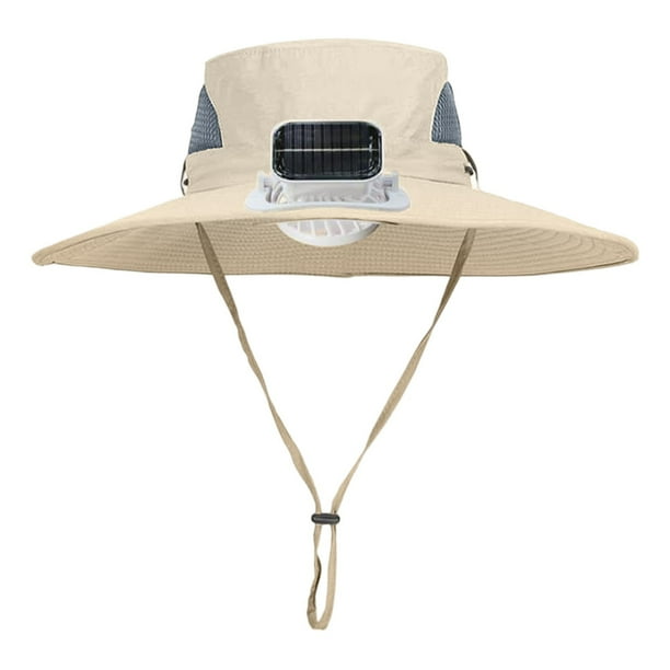 Sombrero con ventilador solar y batería recargable para actividades al aire libre para niños, visera ajustable y gran potencia de viento para protegerlos del calor. Aestivo | Caqui | AESTIVO