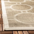 thumbnail image 5 of Safavieh Courtyard Ariel Geometric Indoor/Outdoor Area Rug, Brown/Bone, 7'10" x 7'10" Square, 5 of 10
