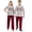 Gray, variant on LuLiaMenton Feliz Navidad Antlers Black Matching Couples Christmas Pajamas Plaid Short Sleeve