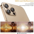 thumbnail image 3 of For Apple iPhone 154 Pro / iPhone 15 Pro Max Metal Ring Crystal Tempered Glass Camera Len Protector Cover Gold, 3 of 6