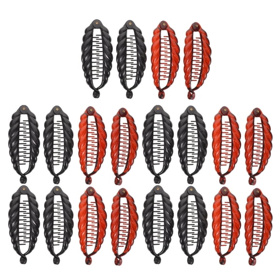 LOLIPPYY 20Pcs Flat Claw Hair Clips Lightweight Plastic for Secure Hold and Versatile Hair Styling