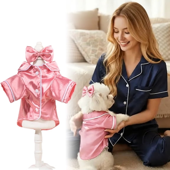 Dog Pajamas Spring Summer Dog Clothes for Small Medium Dogs Girl Boy Cute Soft Puppy Pjs Clothes Doggie Onesies Cat Pet Jammies Outfit (Pink, X-Small)