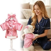 Dog Pajamas Spring Summer Dog Clothes for Small Medium Dogs Girl Boy Cute Soft Puppy Pjs Clothes Doggie Onesies Cat Pet Jammies Outfit (Pink, X-Small)