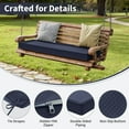 thumbnail image 3 of Kimunuk Outdoor Bench Cushion, 48" x 18" x 3.5" Waterproof Swing Cushion with Ties for Patio Porch Furniture, Navy Blue, 3 of 7