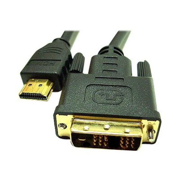 BYTECC HMD-25 25 ft. Black HDMI Male to DVI-D Male HDMI High Speed Male to DVI-D Male Single Link Cable Male to Male
