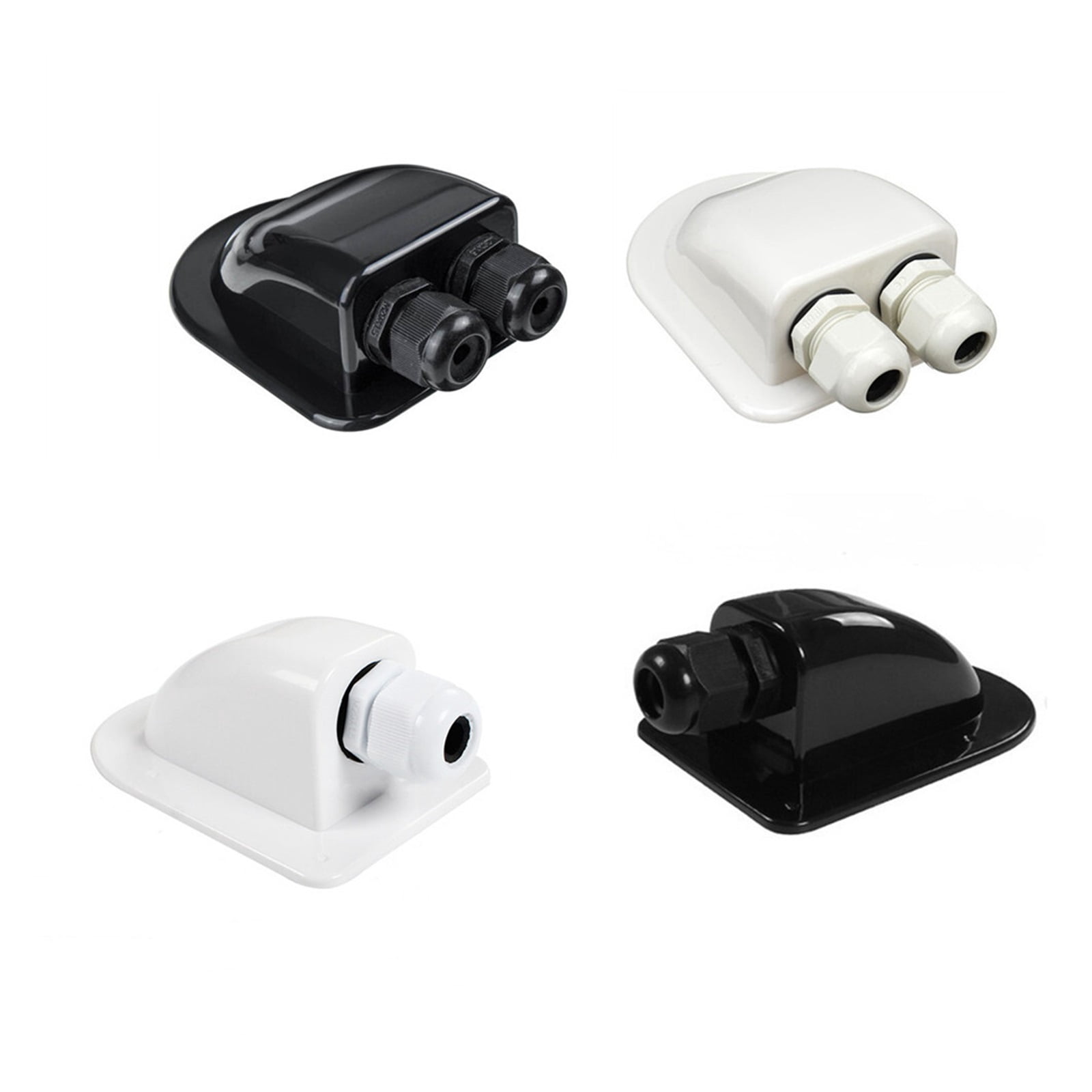Double Wire Entry Gland Box Solar Panel Roof Wire Entry Gland Box Cable Motorhome White Double Hole RV Yacht Car Accessories ,RV Universal Fit
