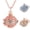 Rose Golden, variant on SmartBy Retro Lady Floral Carved CZ Chime Bell Harmony Ball Locket Angel Caller Necklace