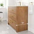 thumbnail image 2 of Eviva Curio 36"W x 18"D Walnut Bathroom Vanity with White Carrara Quartz Countertop and Undermount Porcelain Sink, 2 of 10