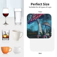 thumbnail image 6 of Yiaed Fantasy Mushrooms Print Leather Coasters for Drinks - Cup Coasters Coffee Table Kitchen Table Bar, Home & Office Gifts Handmade Drink Coasters-Square, 6 of 6