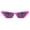 Pink, variant on Bright Neon Colorful Sunglasses Geometric Trapezoid Shape UV 400 Pink