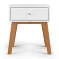 thumbnail image 5 of Child Craft SOHO Nightstand with Drawer, Modern Canted Leg Design, Pine Wood Construction, White/Natural, 5 of 7