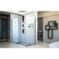 thumbnail image 2 of DreamLine Linea Two Individual Frameless Shower Screens 34 in. W x 72 in. H each, Open Entry Design in Oil Rubbed Bronze, 2 of 11