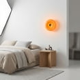 thumbnail image 6 of Orange Donut Wall Lamp - Rechargeable Touch Control, Bauhaus Style, Orange Finish - Bedroom, Bedside, Living Room, Home Decor, 6 of 6