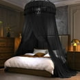 thumbnail image 2 of Mosquito Net Bed Canopy, Princess Canopy Bed Curtain Fine Sheer Mesh Dome Bed Canopies, Adults Lace Tent for Twin Full Queen King Bed, 2 of 8