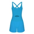 thumbnail image 3 of Abomasnow Womens Running Jumpsuits Sleeveless Crisscross Workout Athletic One Piece Romper Casual Cut Out Gym Yoga Overall Outfits, 3 of 5