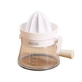 dwsnxt Green ABS Hand Crank Citrus Juicer with Integrated Measuring Cup