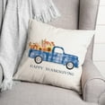 thumbnail image 3 of Creative Products Blue Thanksgiving Truck 20 x 20 Spun Poly Pillow, 3 of 3