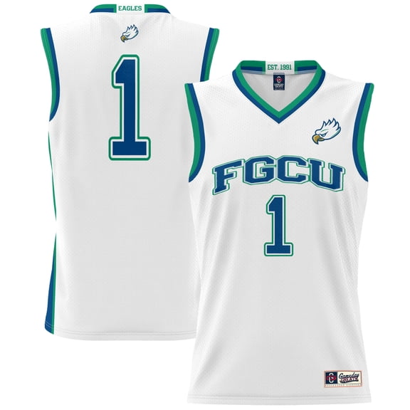 Men's GameDay Greats White #1 Florida Gulf Coast Eagles Lightweight Basketball Jersey