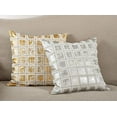 thumbnail image 3 of Fennco Styles Metallic Foil Print Grid Throw Pillows 18"x18", 3 of 5
