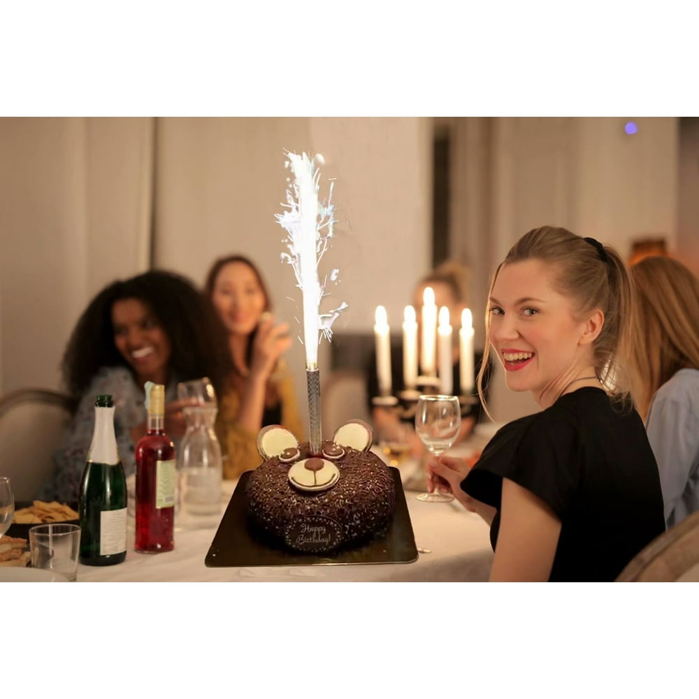 6 PCS Multicolor Sparkling Candles Sparklers Birthday Candles