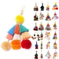 thumbnail image 2 of Porte-clés à Pampilles Mode Multi-Usage Pendentif Pompon Charme de Sac, 2 of 7