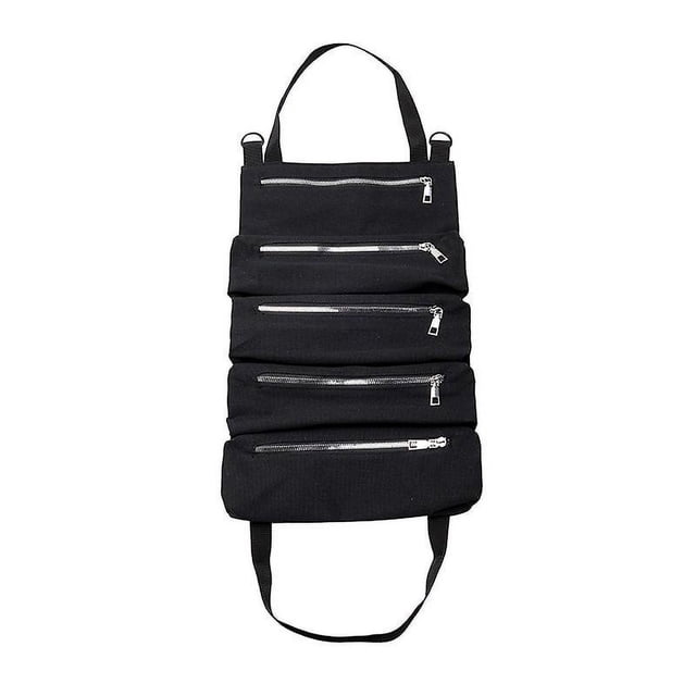 Tool Bags Roll Pouches Storage Bag for Hanging Tools Shoulder Bag Satchel Organizer Bucket 5 Zipped Pockets