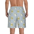 thumbnail image 3 of Kdxio Baby Elephant Giraffe Pattern Mens Casual Shorts - Drawstring Summer Beach Sports Shorts for Men, 3 of 5