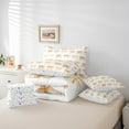 thumbnail image 5 of Erosebridal Kawaii Bowtie Bedding King Size,Bowtie Bow Comforter Sets with Sheets,Yellow White Bedding Sets King Size For Kids Girls,Lightweight Room Decor Reversible,7pcs, 5 of 7