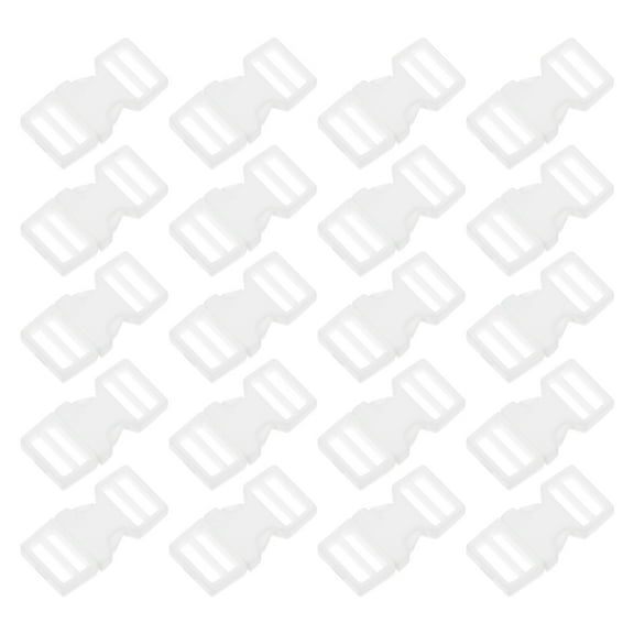 LEORX 20Pcs Mini Buckle 1.1X0.8in Plastic for Pet Leash Quick Side Release Clasp Adjustable Webbing