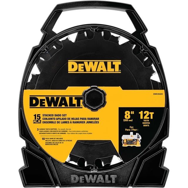 Hoja de sierra apilada Dewalt DW812DADO, 20 cm, 12 dientes