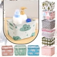 thumbnail image 7 of BESEW7 Household Storage Baskets Collapsible, Laundry Basket for Shelves, Cotton Linen Bathroom Organizers and Storage Pantry Closet Toy Storage Pink Plaid, 7 of 7