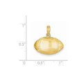thumbnail image 2 of 14K Yellow Gold Classic Football Charm Pendant Necklace with Chain, 2 of 4