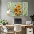 thumbnail image 2 of SEANATIVE Wood Sunflower Tapestry Bedroom Wall Tapestry Foldable Tapestries for Bedroom Aesthetic Bedroom Tapestry Door Tapestry for Kids Room Laundry Room Living Room, 2 of 6