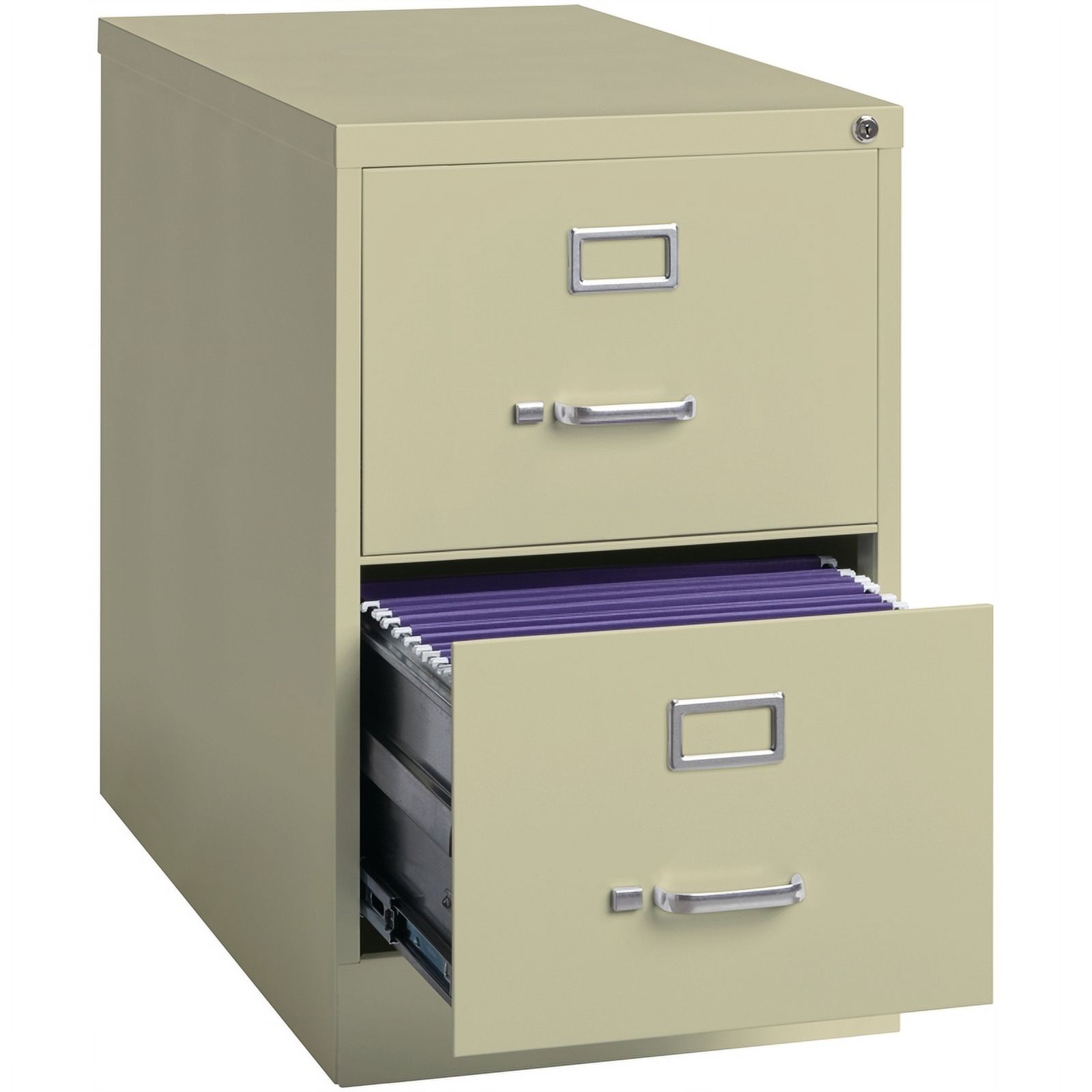 Scranton & Co 26.5" 2-Drawer Metal Legal Width Vertical File Cabinet in Beige - image 4 of 5
