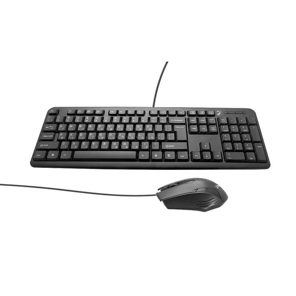 Kit multimedia Green Leaf Teclado y mouse alámbrico 3D 1000 DPIS 104 teclas conexión USB