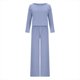 thumbnail image 4 of ICHUANYI Clearance Women's Summer New Solid Color Fashion Set Casual Solid Cotton Linen Sleeveless Two Piece Set(Blue, L) ICHUANYI WER2023081501832, 4 of 6