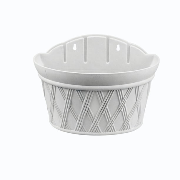 Maceta semicircular de plástico para colgar en la pared,ideal para interiores y exteriores.Contenedor vertical que ahorra espacio para hierbas y flores.Decoración para balcones,jardines y
