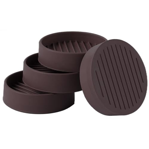 2x2 Round Rubber Furniture Caster Cups,Anti-Sliding Furniture Pads Bed Stopper Floor Protectors with Grip - Protect Any Flooring