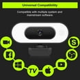 thumbnail image 5 of ZIQIAN 1080p HD Webcam with Auto Focus & Ring Light, Privacy Cover, Tripod Included, Plug and Play, 5 of 7