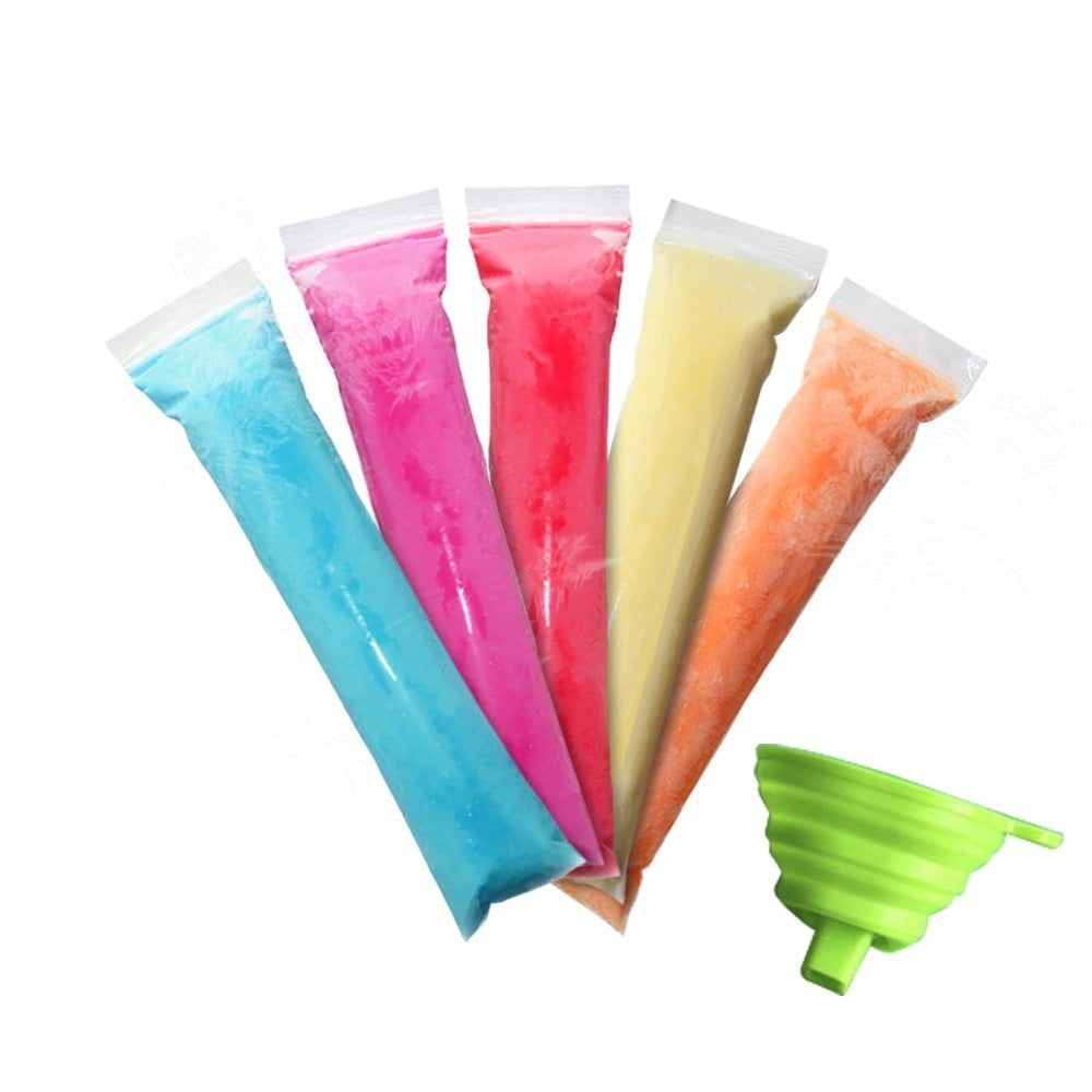 125 Ice Candy Popsicle Disposable Ice Pop Bags Ziplock Freezer Bag