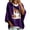 Purple, variant on Halloween Womens Hoodies Casual Ghost Print 3/4 Sleeve Festive Party Pullover Sweatshirt Tops Fall Winter Warm Outfit Coffee L