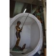 thumbnail image 3 of Standing Boy Fishing Fountain Bronze Statue -  Size: 58"L x 25"W x 72"H., 3 of 10