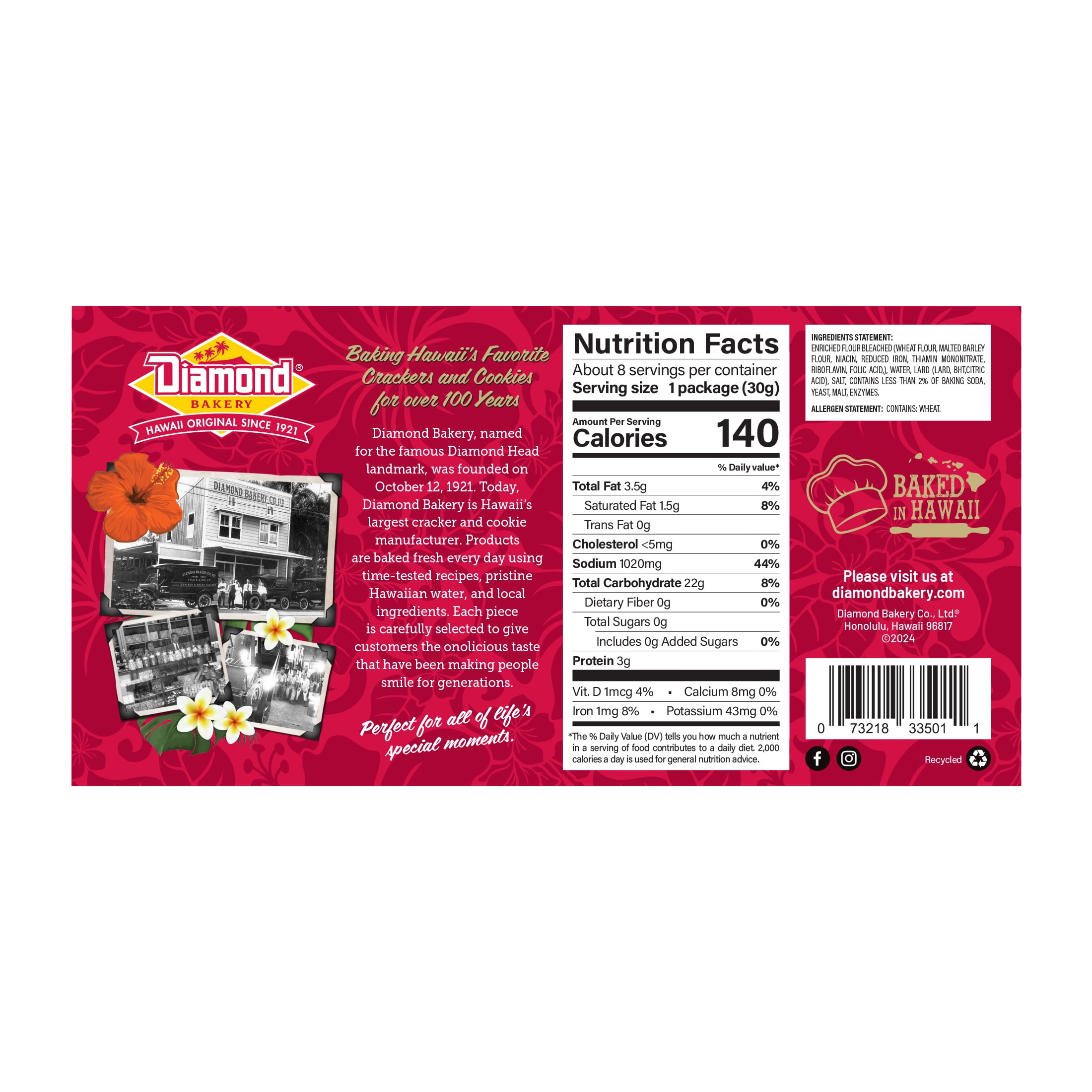 Diamond Bakery Lightly Sated Tops Soda Crackers, 9.5 Oz.