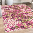 thumbnail image 1 of Flower Decorative Rug, Lilac Flowers Blossoms in Spring Romantic Meadow Happy Fun Countryside Print, Quality Carpet for Bedroom Dorm and Living Room, 6 Sizes, Hot Pink Green, by Ambesonne, 1 of 4